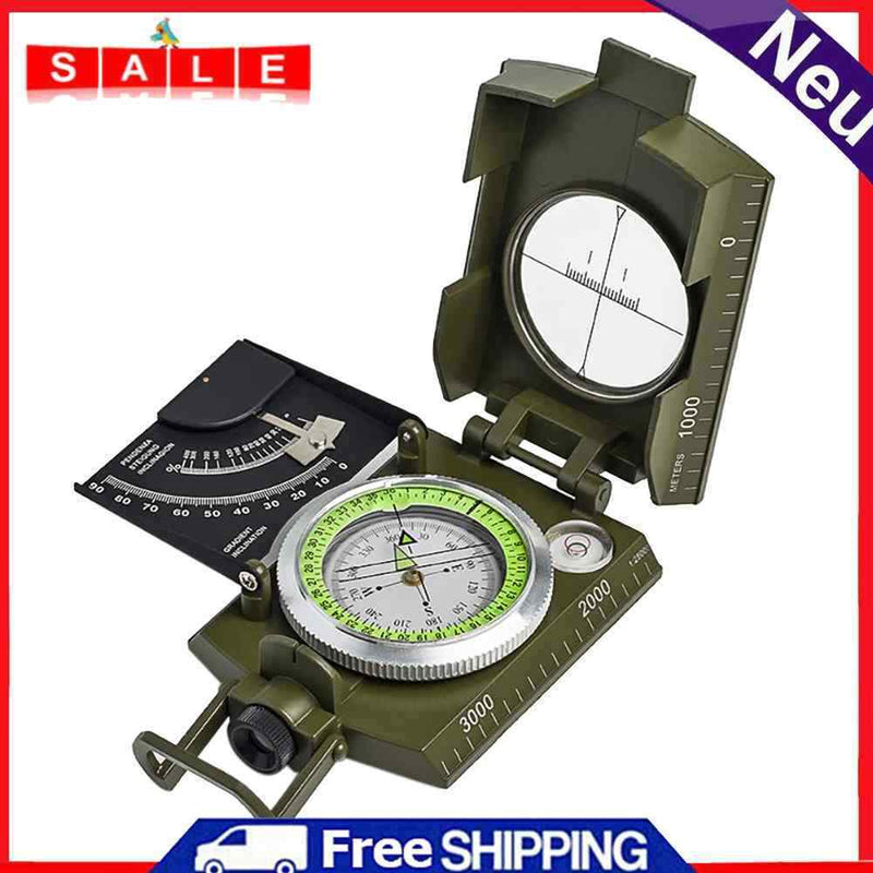 Waterproof Portable Tilt Meter Compass for Camping and Hiking