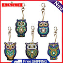 5pcs/Set DIY Diamond Painting Keychain Full Drill Rhinestone Bird Shape Pendant