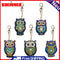 5pcs/Set DIY Diamond Painting Keychain Full Drill Rhinestone Bird Shape Pendant