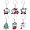 Year Soft Pvc Cartoon Keyring Hanging Pendant Key Buckle Keychain Santa Claus