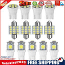 13pcs/set Car Interior LED Light Bulb Kit Festoon Dome License Plate Light