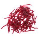 100pcs/lot Soft Plastic Fishing Lure Bait Bionic Red Worm 4cm for Fishing