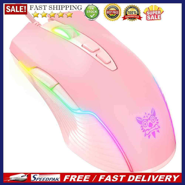 USB Wired Gaming Playing Mouse Non-Slip 6-Gear Adjustable DPI RGB Computer Mice