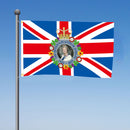 Polyester Giant England Flag Hanging Banners with Queen Elizabeth II (B) Newly