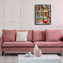 Oil Painting By Number Christmas Windows DIY Frameless Picture Living Room Decor