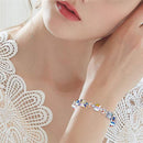 Exquisite Shinny Link Chain Geometric Shape Romance Auroras Crystal Bracelet