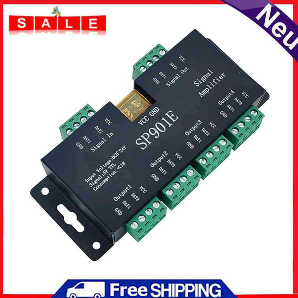 SP901E DC5-24V Signal Amplifier 4CH Group Amplifier for DMX512 Pixel LED Strip