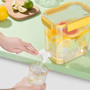 0.92-Gallon Beverage Dispenser with Spigot Leak-Proof for Fridge (Yellow) Newly