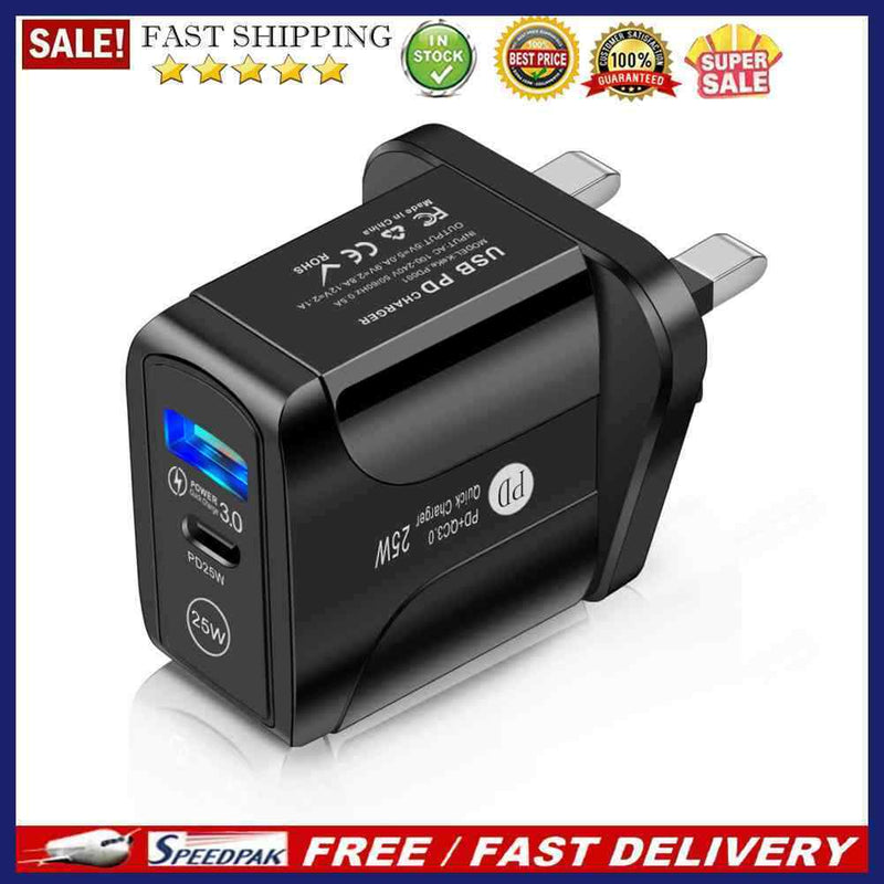 Universal PD 25W + QC3.0 Mobile Phone Wall Charging Chargers for Travel Office