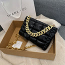 Women Simple Chain Plaid Grid Single Shoulder Bag Female Daily Messenger Bag