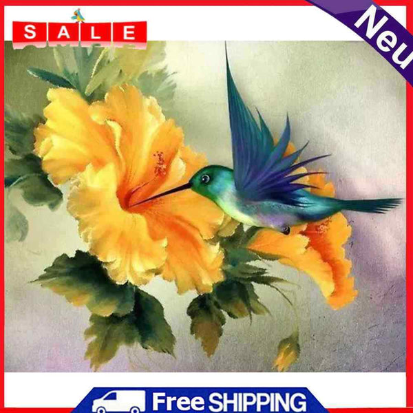 Frameless Painting By Numbers DIY Bird Honey Canvas Oil Picture Craft Decor Kit