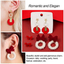 A Pair Girl  ? Flocking Wedding Party Eardrop Fashion Jewelry Ear Decor Earrings