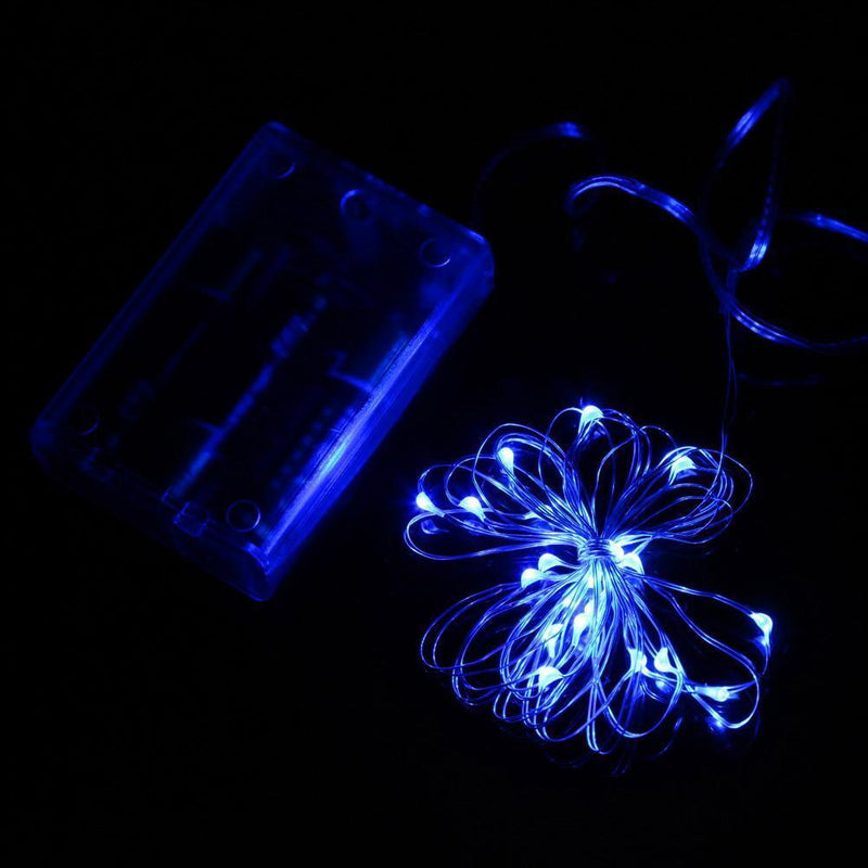 20LED Copper Wire String Lights Holiday Party Decor Lighting (Light Blue