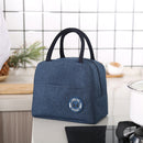 Waterproof Patch Lunch Bag Thermal Insulated Cooler Bento Case Tote (Blue)