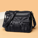 Women Shoulder Bag PU Leather Crossbody Bag Multi Pockets Messenger Purse Bags