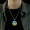 Women Men I Stand with Ukraine Charm Pendant Ukrainian Flag Ukraine Necklace