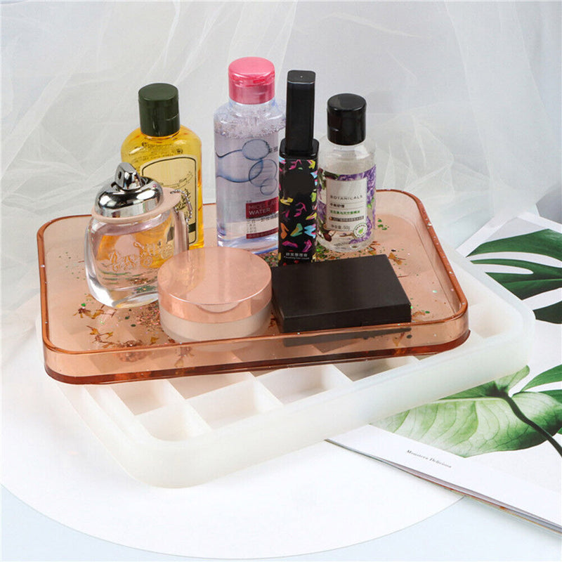 DIY Rectangle Tray Silicone Mold Making Crystal Epoxy Mould Home Decoration
