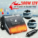 12V Car Fan Heater Defroster Cooler Dryer Demister Auto Portable Heating~