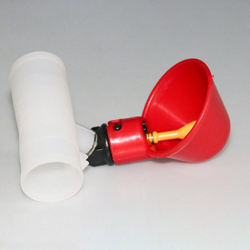 Pigeon Automatic Nipple Drinking Cup Quail Bird Chicken Drinker Bowl (Red) Newly