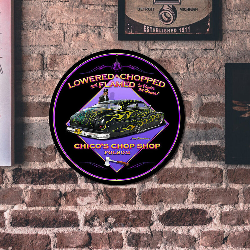 Car Round Retro Metal Plate Tin Sign Plaque Poster for Bar Club Cafe Crafts