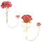 Style Metal Tassel Lotus Leaf Painted Pagination Mark Book Clip Brass Bookmark