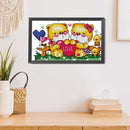 14CT DIY Baby Bear Stamped Partial Cross Stitch Kit Art Embroidery Handicraft