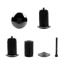 2pcs Bicycle Bar End Plugs Aluminum MTB Road Bike Handlebar Caps (Black) Newly