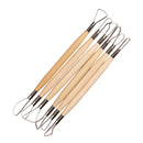 6PCS Wooden Handle Wax Pottery Clay Designing Sculpture Carving Who