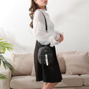 Women Preppy Style Contrast Color PU Leather Mini Messenger Bag Handbag Knapsack