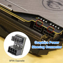ATX 8 Pin Female to Male 180 Degree Down Angled Adapter for Graphics Card