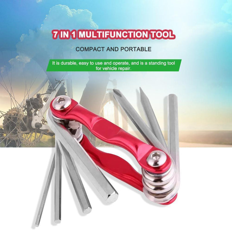 7 in 1 Bicycle Repair Tools Portable Multifunctional Maintenance Tool Kits