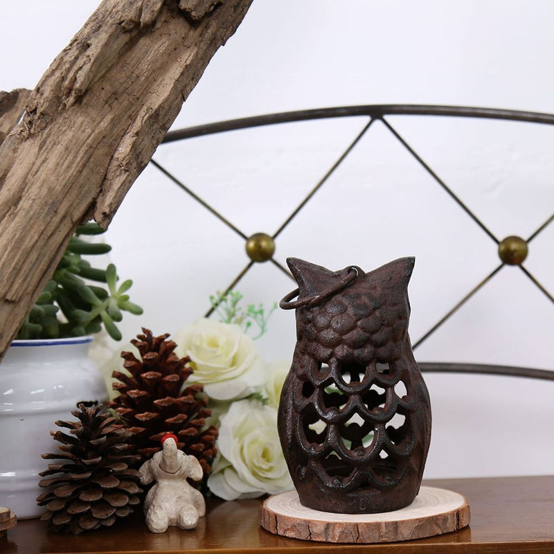 Decoration Owl Candle Holder Wrought Iron Craft Candelabra Plate Candlestick