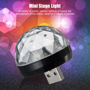 Mini USB Disco Light Sound Activated LED Magic Disco Ball Lamps (Black) Newly