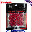 100pcs 2.4cm 0.5g Maggot Bionic Fishing Lures Artificial Soft Bait (Red)