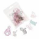 Shape Stationery Metal Clamp Color Paper Clip Boxed shape Folder Memo Clamp