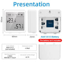 WIFI Temperature Humidity Sensor Indoor Hygrometer with LCD Display (White)