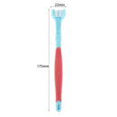 Three Sided Pet Toothbrush Dog Soft Brush Bad Breath Tartar Tool (Blue) Newly