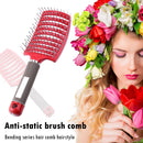 Hair Scalp Massage Comb Bristle Nylon Wet Curly Detangle Hair Brush (Rose) Newly