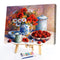 Cherry and Flower Oil Paint By Numbers Kit Hand Painted Home Decoration No Frame