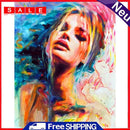 Painting By Numbers DIY Women Canvas Oil Wall Picture Kit for Living Room Arts