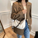 Lady Plush Solid Underarm Bag Fashion Shoulder Crossbody Totes Street Handbags