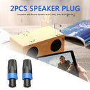 2x 4 Pole Audio Speaker Plugs Twist Lock Connectors for Neutrik NL4FC Newly