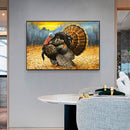DIY Art Mosaic Rhinestone Painting Turkeys Full Round Drill Diamond Picture