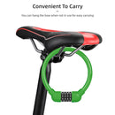 Bicycle Safety Cable Locks MTB Anti Theft 4 Digit Password Lock (Green) Newly