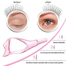 3 In 1 Mascara Shield Guide Guard Lash Curler Applicator Comb Makeup (Pink)