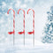 4pcs Solar Christmas Candy Cane Lights Waterproof Xmas Lawn Stakes Lamps De