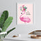 Frameless Painting By Numbers Art Flamingos Words DIY Digital Painting On Canvas
