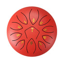 6 Inch 11-Note Tongue Drum with Drumsticks Hand Pan Ethereal Drums (Red) Newly