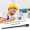 2pcs Pipe Dredge Hex Shank Brush Kit with Drill Extension Rod (White Nylon)