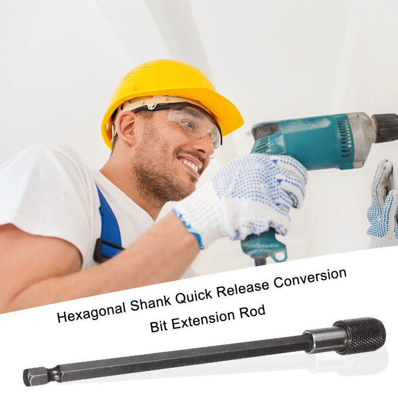 2pcs Pipe Dredge Hex Shank Brush Kit with Drill Extension Rod (White Nylon)